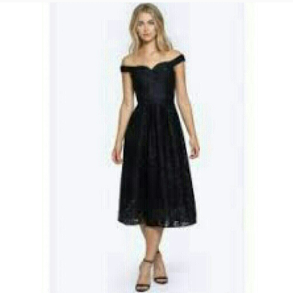 Lumier by Bariano Black Textured Dress NWT - Picture 2 of 7